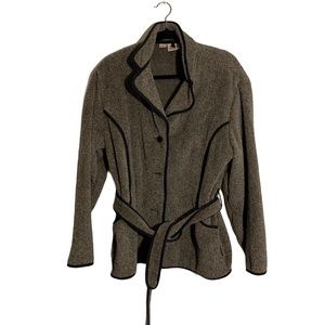 Woolrich Button Closure with Waist Tie Jacket Size Large